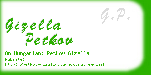 gizella petkov business card